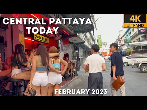 [4K] Walking Pattaya Soi 6, Beach road,  Sai Song road
