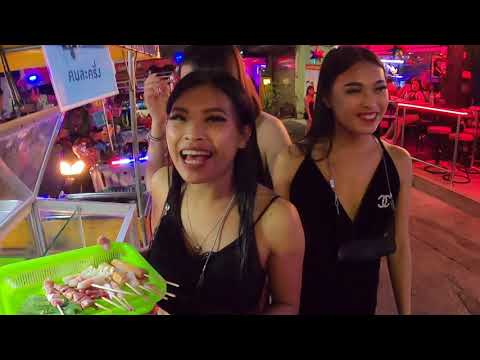 Browsing the food carts in soi 6 Pattaya, Thailand