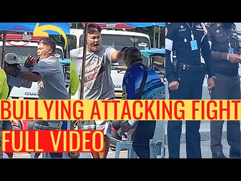 Bully on Walking Street,  Bullying Abused Attacked, Police ,Fight Pattaya Thailand.