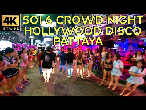 Pattaya Hollywood Disco and Soi 6 Night Scenes   May 2023 Thailand