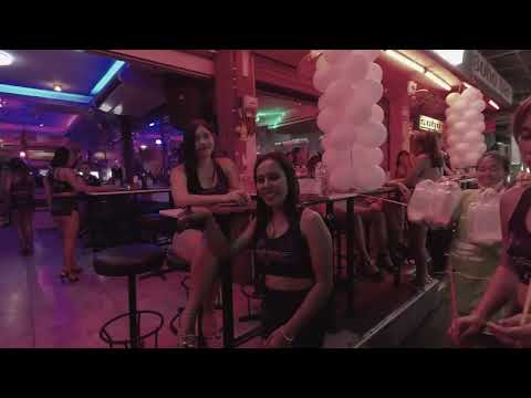 Pattaya, Thailand – OLD MAN Chatting to the SEXY Girls on Soi Six.