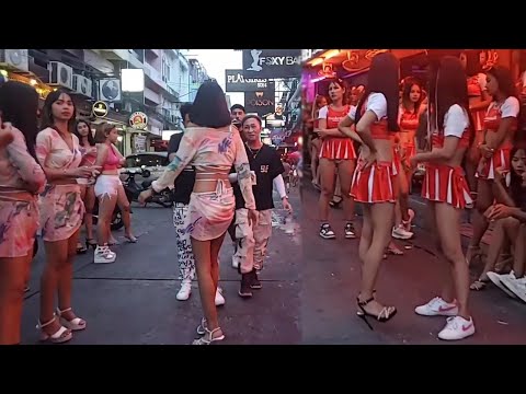 Runway Market, Soi 6, Beach Road scenes – Pattaya, Thailand, April 2024