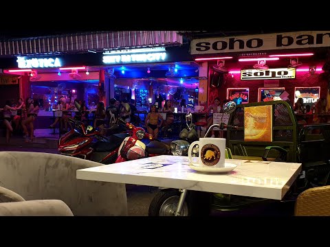 Southern Coffee Bar, Soi 6, Pattaya, Thailand (2023) (4K) – Drink coffee and watch sexy ladies