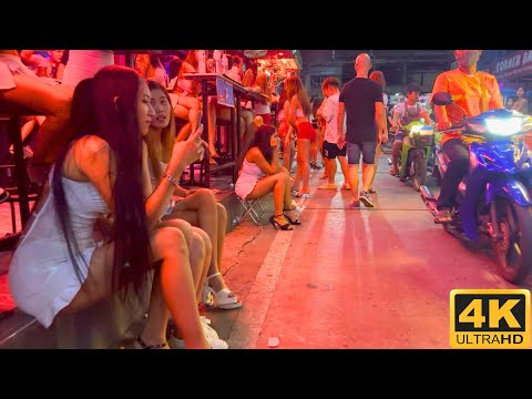 [4K] Pattaya nightlife walking Soi 6 – Thailand October 2023