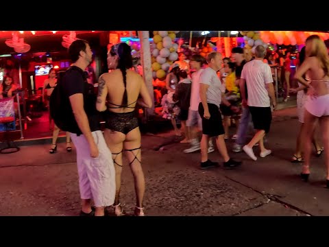 4K Wolk in the Night Soi 6 Pattaya Red Light Ladys
