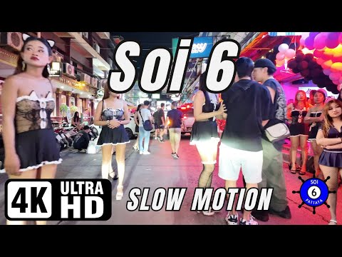 Soi 6 | Pattaya | Slow Motion | 29-09-2024 | 4K Ultra HD 60FPS