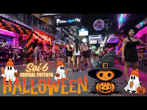 [4K] Central Pattaya Soi 6 Halloween Night 2024 Candid Walks Pattaya Thailand