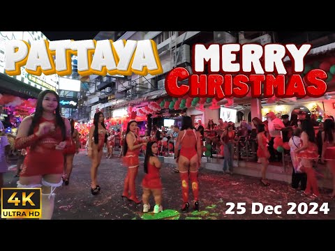 Christmas Eve Celebration on Pattaya's Iconic Soi 6 | Festive Vibes & Nightlife 2024