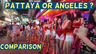 Comparison of Walking Street in Angeles city and SOI 6 in Pattaya city.