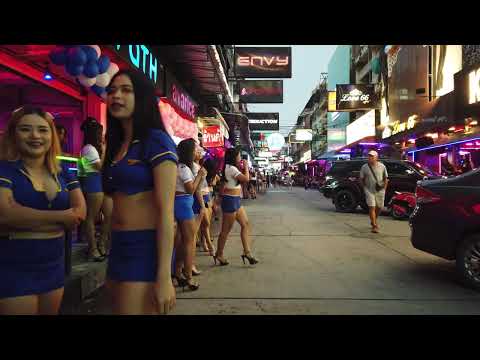 Pattaya Soi 6 Walk & Amazing Beach Road Scenes