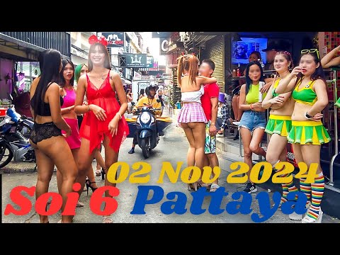 Soi 6 Pattaya NightLife  02.11.2024 Saturday Weekend| Live @soloDVlogs