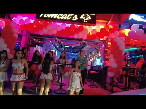 Thailand Pattaya Gang durch Soi 6 (Das größte Bordell der Welt) und Runway Night Market