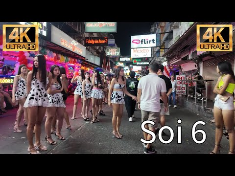 This is Soi 6 in Pattaya Thailand; it is near Beach Road.