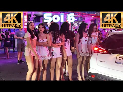 This is Soi 6 in Pattaya Thailand; it is near Beach Road.