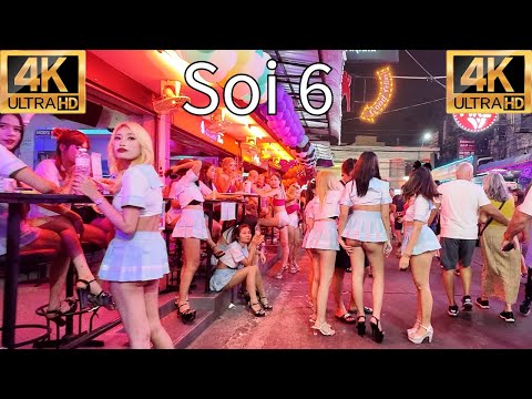 This is Soi 6 in Pattaya Thailand; it is near Beach Road.