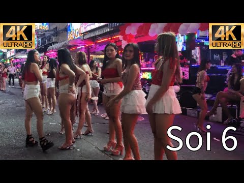 This is Soi 6 in Pattaya Thailand; it is near Beach Road.