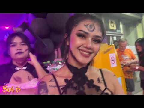 4K Halloween great atmosphere in Pattaya Soi6, Thailand