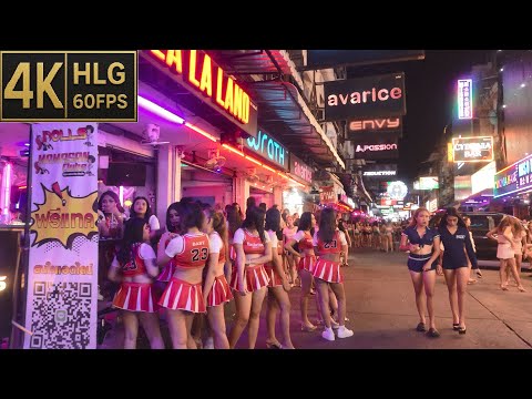 [4K HLG] Soi6 | Windy day around 10PM | Pattaya | Walking Tube | 20250614