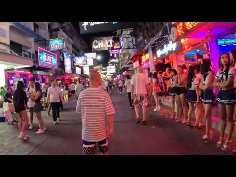 Pattaya Night Life. A Walk Down Soi 6 in 4k, 2nd Road To Beach Road. Thailand 🇹🇭