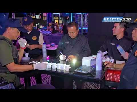 Pattaya police inspect Soi 6 for illegal activities and drugs, find all is well.