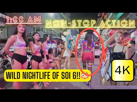 Soi 6 Pattaya Thailand Full Walking Tour 2025 – Bars, Neon Lights and Nightlife Street Experience