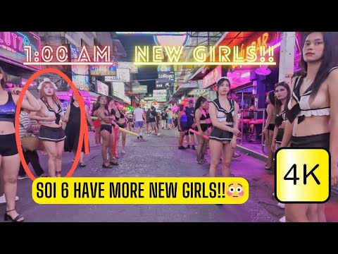 Soi 6 Pattaya Thailand Nightlife Street – Walking Tour Full 4K