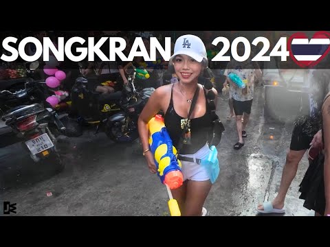 [4K] 💦 SONGKRAN PATTAYA | SOI6 | Water Festival Thailand | No Talk
