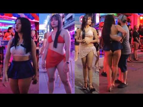 [4K] Soi 6 Pattaya Nightlife ● Cute Thai Girls Like To Cuddle Men ● Thailand Nightlife ● Beach Road