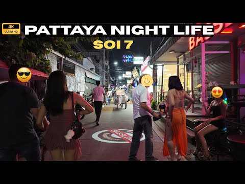 [4K]Pattaya Soi 7 Nightlife Tour | Bars, Girls, Streets & Night Vibes 2025