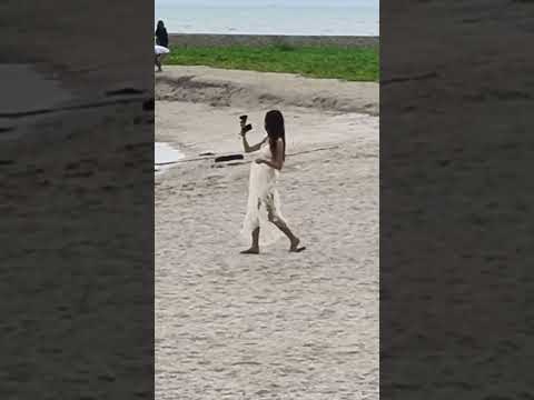 Chinese Girl on the Beach in Pattaya