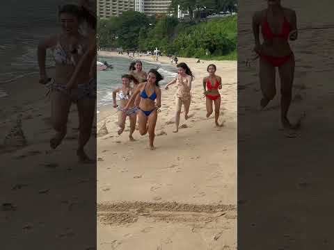Most Beautiful Pattaya Bikini Girls Beach Run