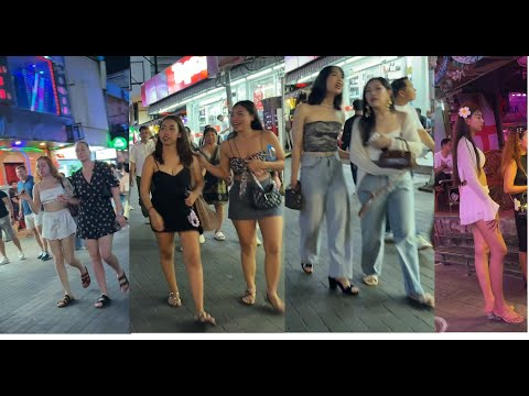 Pattaya Walking Street – lots of freelancer girls waiting for you