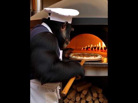 #thailand #monkey #funny #gorilla #cute #viral #animals #food #pizzalover #pizza #bangkok