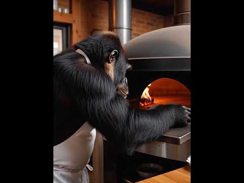 #thailand #monkey #funny #gorilla #cute #viral #animals #food #pizzalover #pizza #bangkok