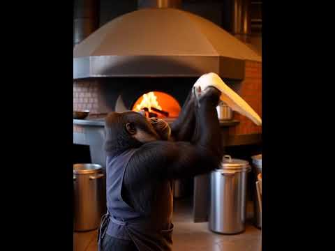 #thailand #monkey #funny #gorilla #cute #viral #animals #food #pizzalover #pizza #bangkok