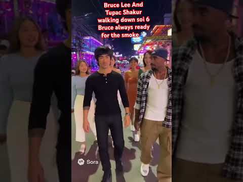 Tupac And Bruce strolling down Soi 6!@2PacOfficialYT@hiphopofthe90s​⁠#shorts#viralshorts