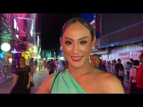 Walk along Walking Street, Pattaya  Girls and ladyboys