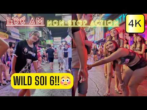 Walking Through Soi 6 Pattaya Thailand 2025 4K – Bars, Music & Street Energy
