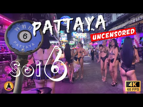 4K  ► Soi 6 Pattaya Walk Tour – Full Walk Ultra Fun | Bars, Ambiance & Street Life Thailand