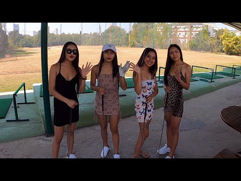 Desire on Soi 6 girls play golf in Pattaya, Thailand