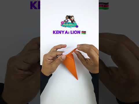 🇰🇪 Fold a GLOBAL craft with us! | DIY Kenyan Lion | The Paper Girls Show #papercraft #kenya