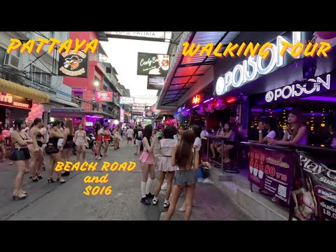 🌴 Pattaya Afternoon Walk Soi 6,Beach Road, Street Food Market December 2025 Walking Tour