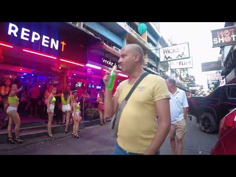 Pattaya, 4k day walk on soi 6. So many bar girls and soi 6 is buzzing. March 2023. Thailand V#149