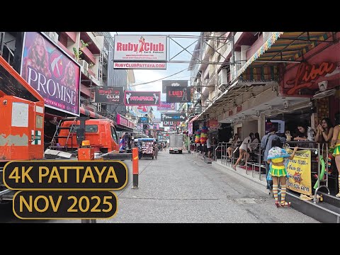 Pattaya Thailand – Walking Tour | Soi 6 | Soi 3 | Beach Road | November 2025 [4K] 🇹🇭