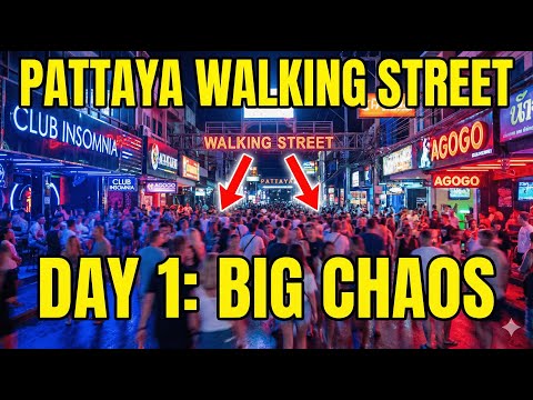 PATTAYA WALKING STREET  🇹🇭 2025 : Total Chaos 😱 UNFILTERED (Day 1)