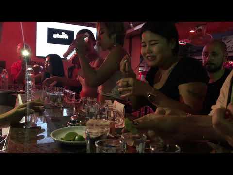 Ruby Club Bar Girls On Soi 6 In Pattaya Thailand Smashing Tequila!!!